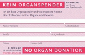 Die LifeCard als Alternative zum Organspendeausweis
